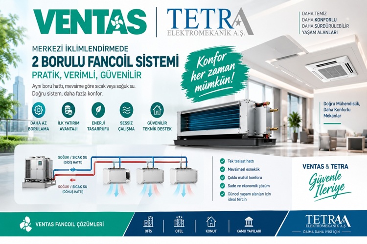 2 Borulu Fancoil Sistemi Nedir? | VENTAS Fan Coil Çözümleri