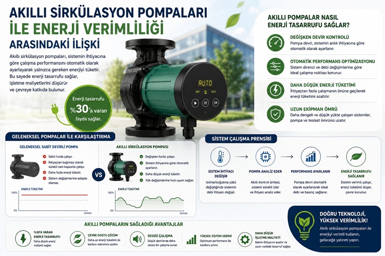 Akıllı Sirkülasyon Pompaları ile Enerji Verimliliği Arasındaki İlişki