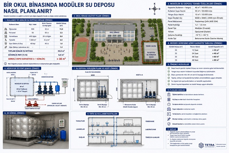 Bir Okul Binasında Modüler Su Deposu Nasıl Planlanır?