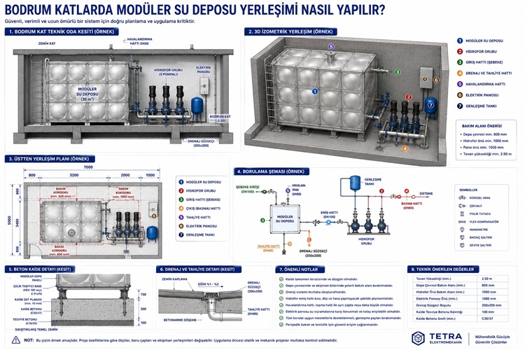 Bodrum Katlarda Modüler Su Deposu Yerleşimi Nasıl Yapılır?