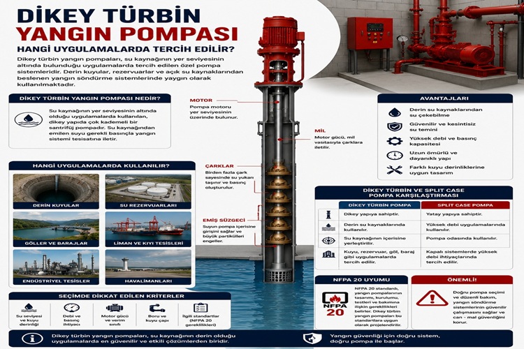 Dikey Türbin Yangın Pompası Hangi Uygulamalarda Tercih Edilir?