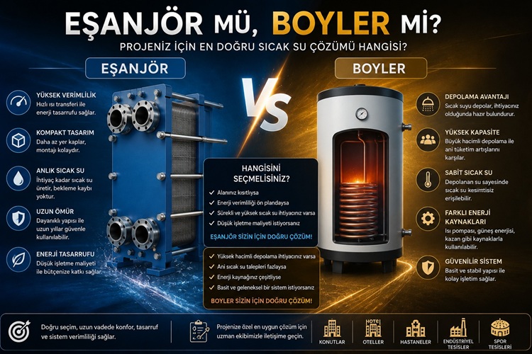 Eşanjör mü Boyler mi? Hangisi Tercih Edilmeli?