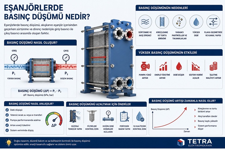 Eşanjörlerde Basınç Düşümü Nedir? Neden Oluşur?