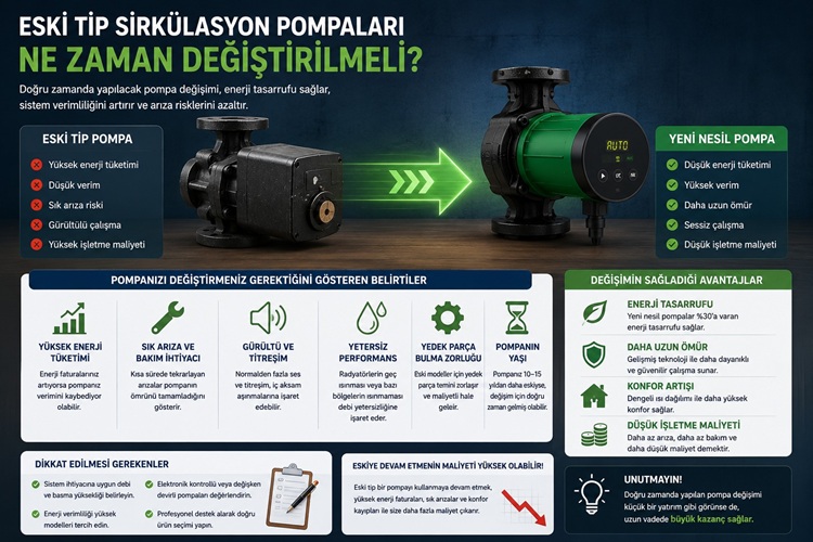 Eski Tip Sirkülasyon Pompaları Ne Zaman Değiştirilmeli?