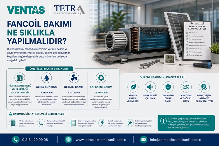 Fancoil Bakımı Ne Sıklıkla Yapılmalıdır? | Tetra Elektromekanik