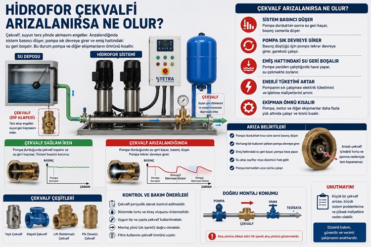 Hidrofor Çekvalfi Arızalanırsa Ne Olur? Belirtileri ve Çözümleri