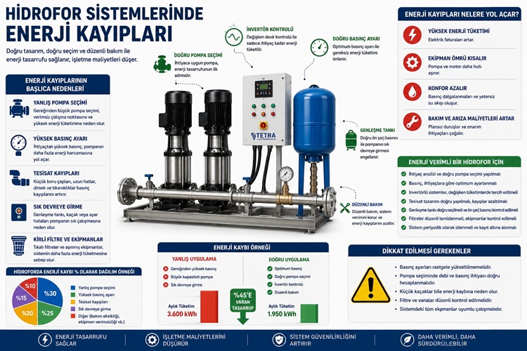 Hidrofor Sistemlerinde Enerji Kayıpları Nasıl Azaltılır?