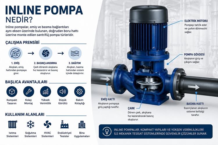 Inline Pompa Nedir? Çalışma Prensibi ve Kullanım Alanları