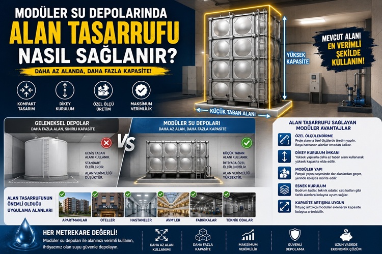 Modüler Su Depolarında Alan Tasarrufu Nasıl Sağlanır?