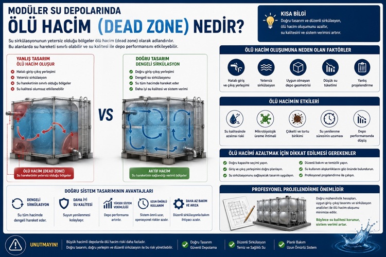 Modüler Su Depolarında Ölü Hacim (Dead Zone) Nedir?