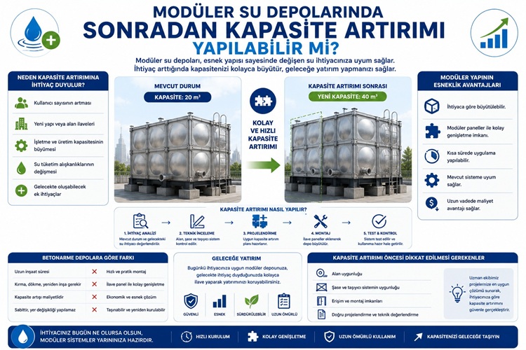 Modüler Su Depolarında Sonradan Kapasite Artırımı Yapılabilir mi?