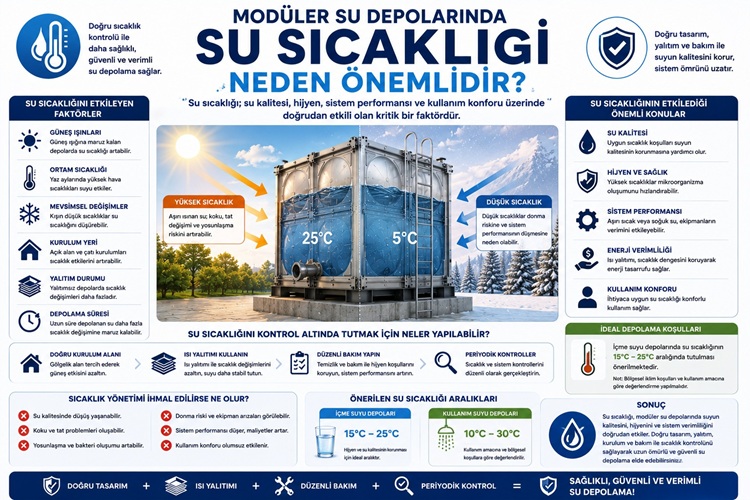Modüler Su Depolarında Su Sıcaklığı Neden Önemlidir?