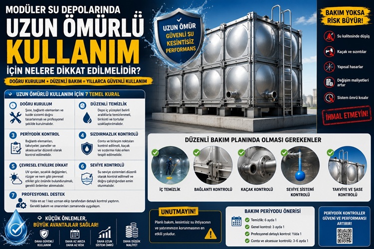 Modüler Su Depolarında Uzun Ömürlü Kullanım İçin Nelere Dikkat Edilmelidir?