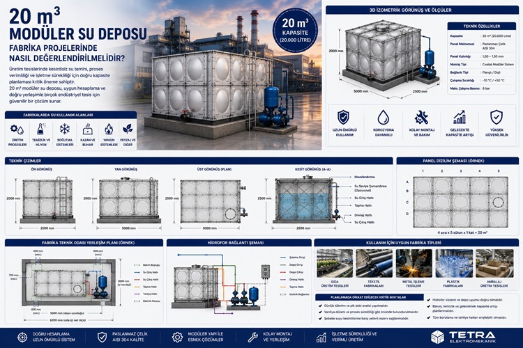 20 m³ Modüler Su Deposu Fabrika Projelerinde Nasıl Değerlendirilmelidir?