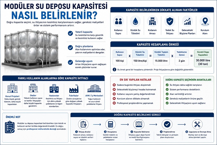 Modüler Su Deposu Kapasitesi Nasıl Belirlenir?