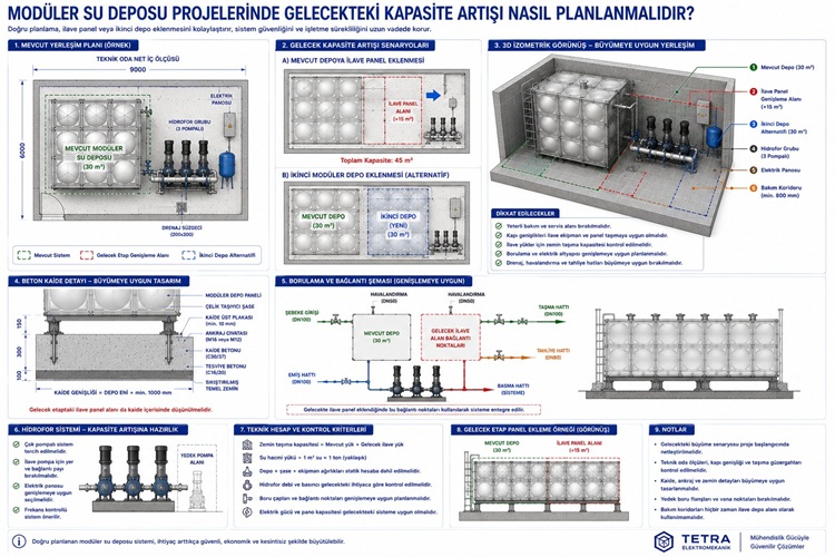 Modüler Su Deposu Projelerinde Gelecekteki Kapasite Artışı Nasıl Planlanmalıdır?
