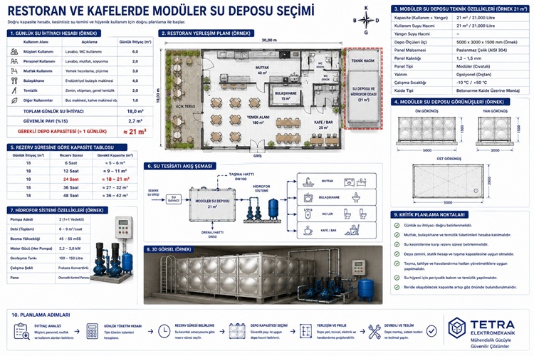 Restoran ve Kafelerde Modüler Su Deposu Seçimi
