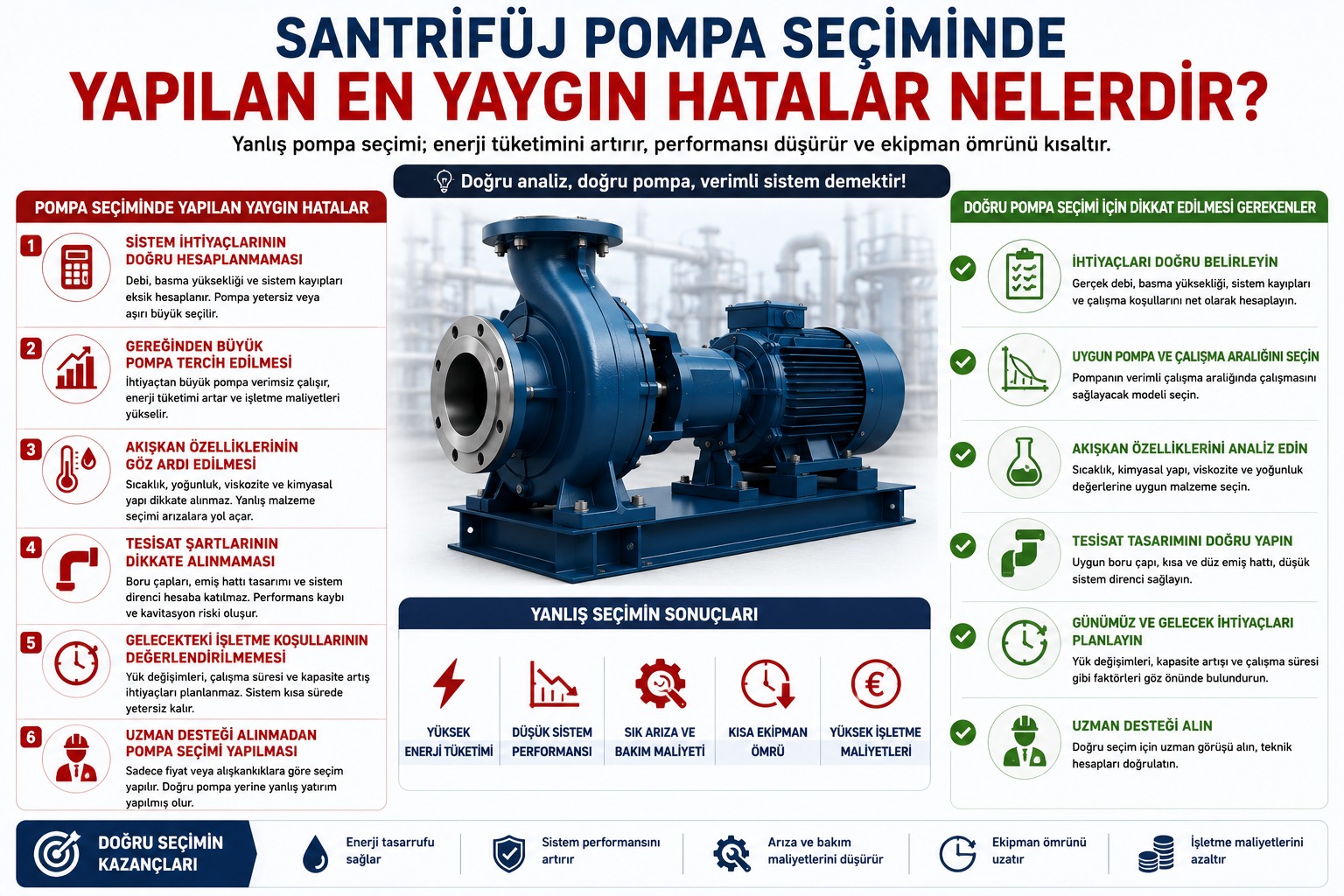 Santrifüj Pompa Seçiminde Yapılan En Yaygın Hatalar Nelerdir?