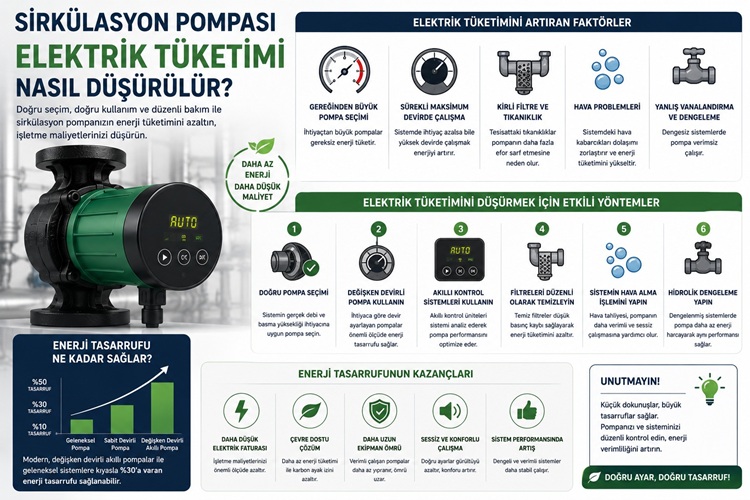 Sirkülasyon Pompası Elektrik Tüketimi Nasıl Düşürülür?