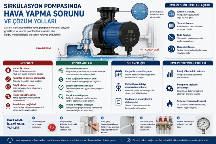 Sirkülasyon Pompasında Hava Yapma Sorunu ve Çözüm Yolları