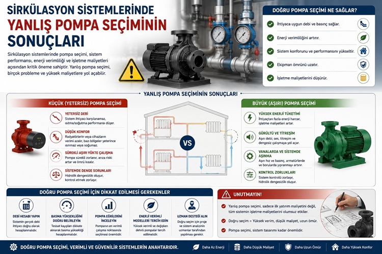 Sirkülasyon Sistemlerinde Yanlış Pompa Seçiminin Sonuçları