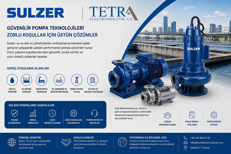 Sulzer Pompa Sistemleri ve Çözümleri | Tetra Elektromekanik