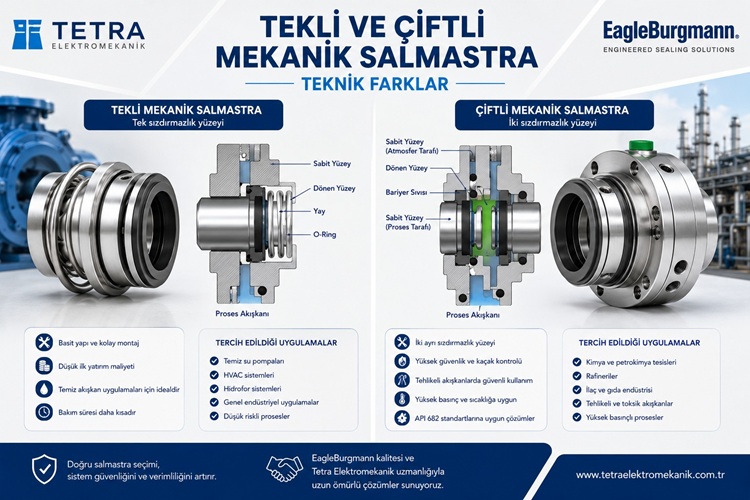 Tekli ve Çiftli Mekanik Salmastra Arasındaki Teknik Farklar
