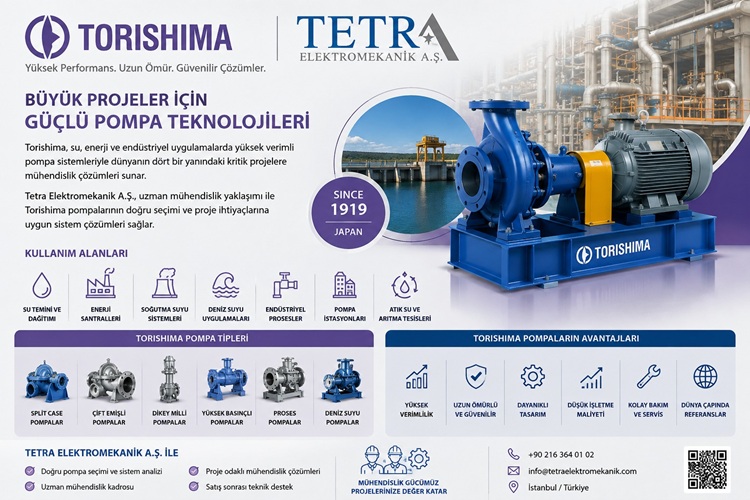 Torishima Pompa Sistemleri ve Çözümleri | Tetra Elektromekanik