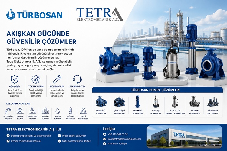 Türbosan Pompa Sistemleri ve Endüstriyel Çözümler | Tetra Elektromekanik