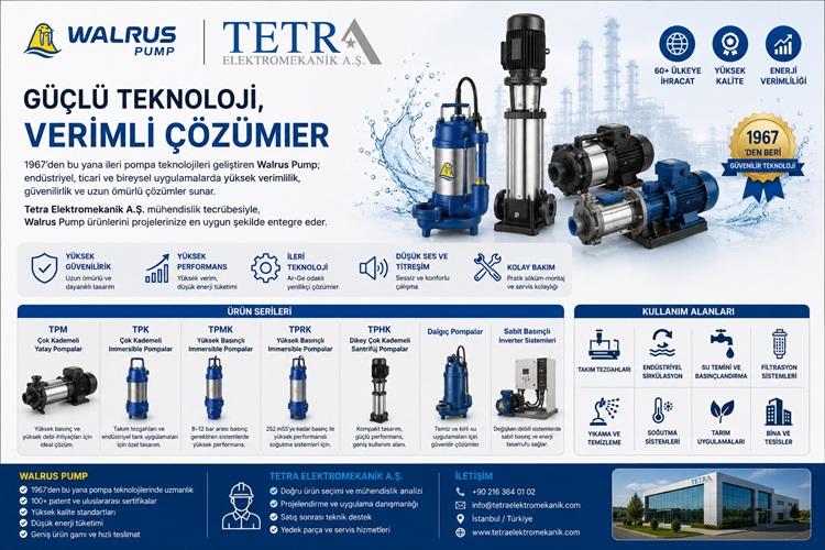 Walrus Pump Sistemleri ve Endüstriyel Pompa Çözümleri | Tetra Elektromekanik
