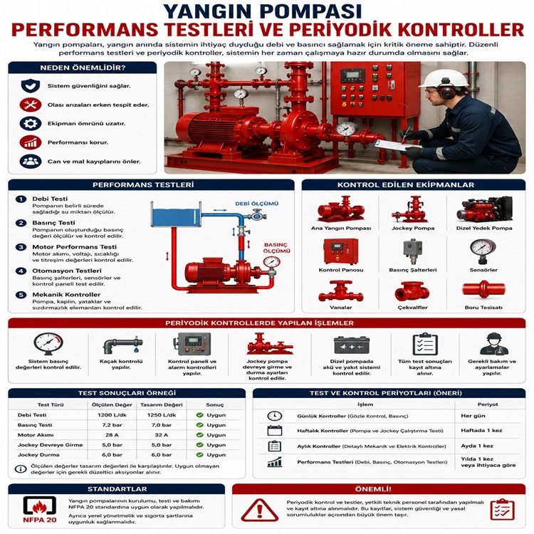 Yangın Pompası Performans Testleri ve Periyodik Kontroller