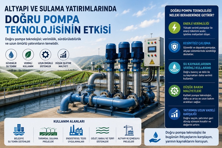 Altyapı ve Sulama Yatırımlarında Doğru Pompa Teknolojisinin Etkisi