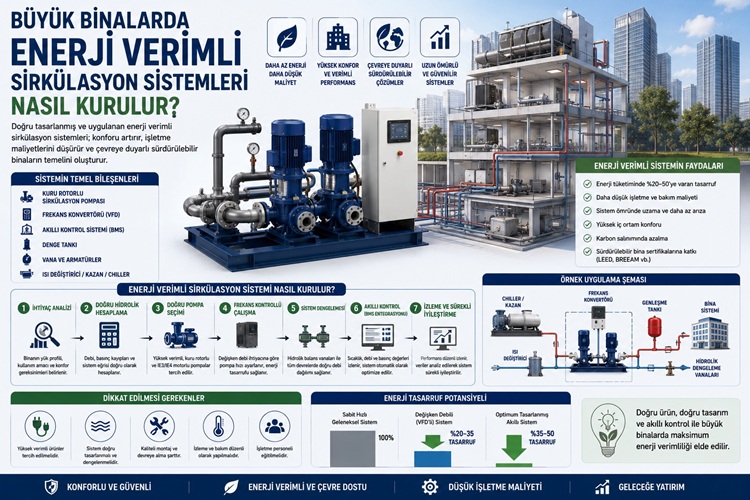 Büyük Binalarda Enerji Verimli Sirkülasyon Sistemleri Nasıl Kurulur?