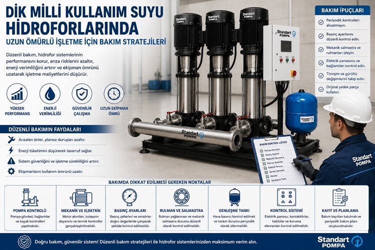 Dik Milli Kullanım Suyu Hidroforlarında Uzun Ömürlü İşletme İçin Bakım Stratejileri