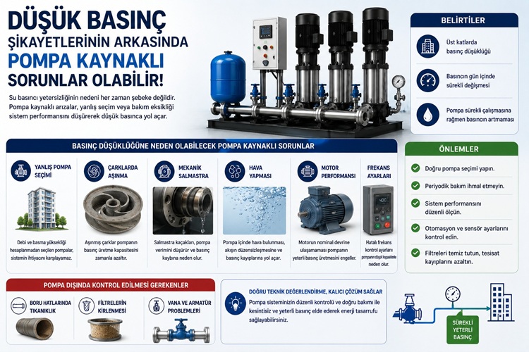 Düşük Basınç Şikayetlerinin Arkasında Hangi Pompa Kaynaklı Sorunlar Olabilir?
