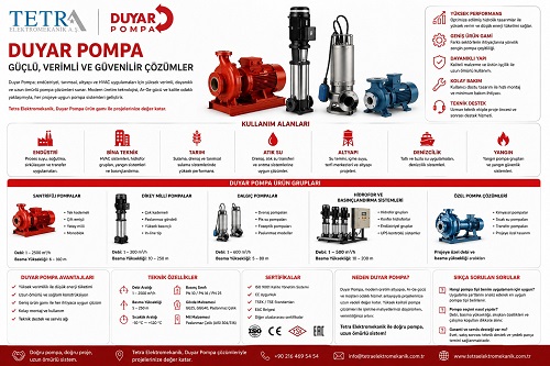 Duyar Vana ve Pompa Sistemleri | Yangın & HVAC | Tetra Elektromekanik