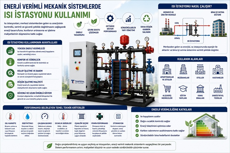 Enerji Verimli Mekanik Sistemlerde Isı İstasyonu Kullanımı