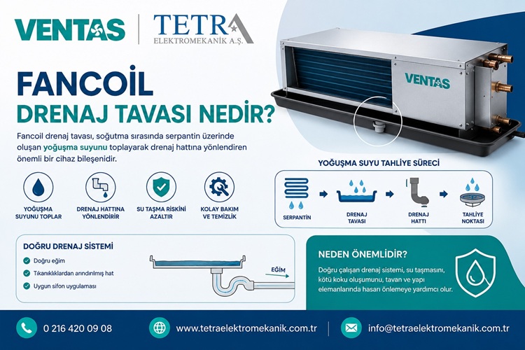 Fancoil Drenaj Tavası Nedir? Ne İşe Yarar? | Tetra Elektromekanik