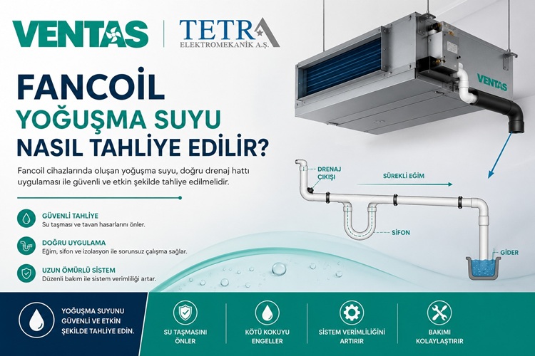 Fancoil Yoğuşma Suyu Nasıl Tahliye Edilir? | Tetra Elektromekanik