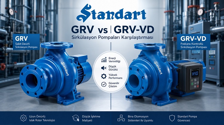 Standart Pompa GRV ve GRV-VD Serisi Karşılaştırması: Hangi Projelerde Hangi Sirkülasyon Pompası Tercih Edilmeli?
