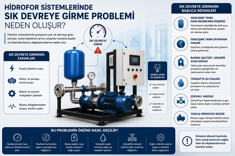 Hidrofor Sistemlerinde Sık Devreye Girme Problemi Neden Oluşur?