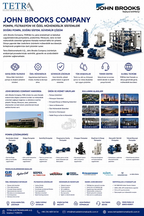 John Brooks Company | Pompa ve Akışkan Yönetim Sistemleri | Tetra Elektromekani