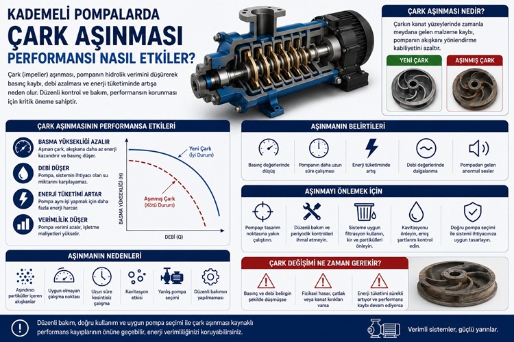 Kademeli Pompalarda Çark Aşınması Performansı Nasıl Etkiler?