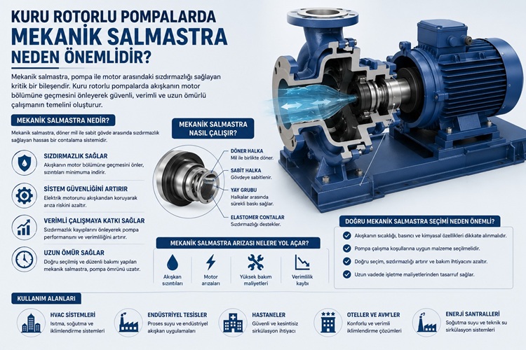 Kuru Rotorlu Pompalarda Mekanik Salmastra Neden Önemlidir?