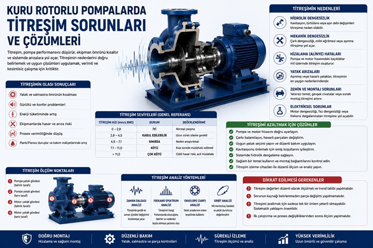 Kuru Rotorlu Pompalarda Titreşim Sorunları ve Çözümleri
