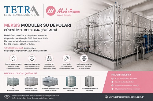 Meksis Modüler Su Depoları | Tetra Elektromekanik Su Depolama Çözümleri