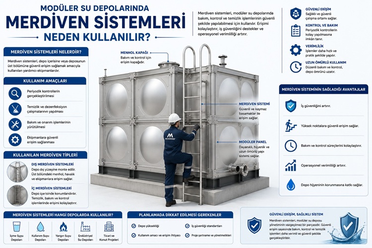 Modüler Su Depolarında Merdiven Sistemleri Neden Kullanılır?