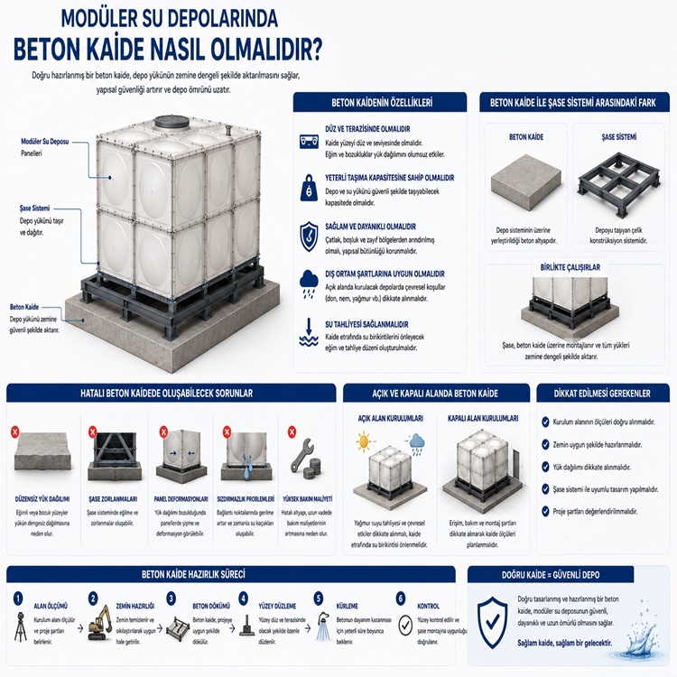 Modüler Su Depolarında Beton Kaide Nasıl Olmalıdır?
