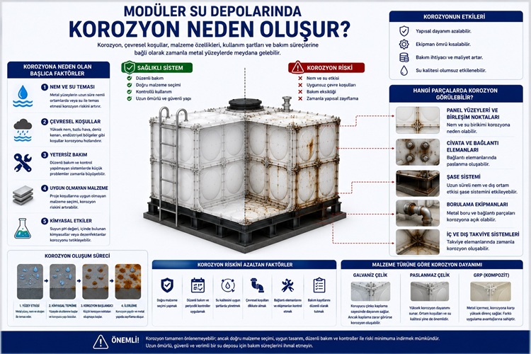 Modüler Su Depolarında Korozyon Neden Oluşur?