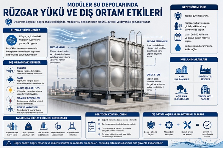 Modüler Su Depolarında Rüzgar Yükü ve Dış Ortam Etkileri